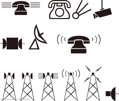 通讯设备的力量 信号塔、雷达与卫星的卡通世界